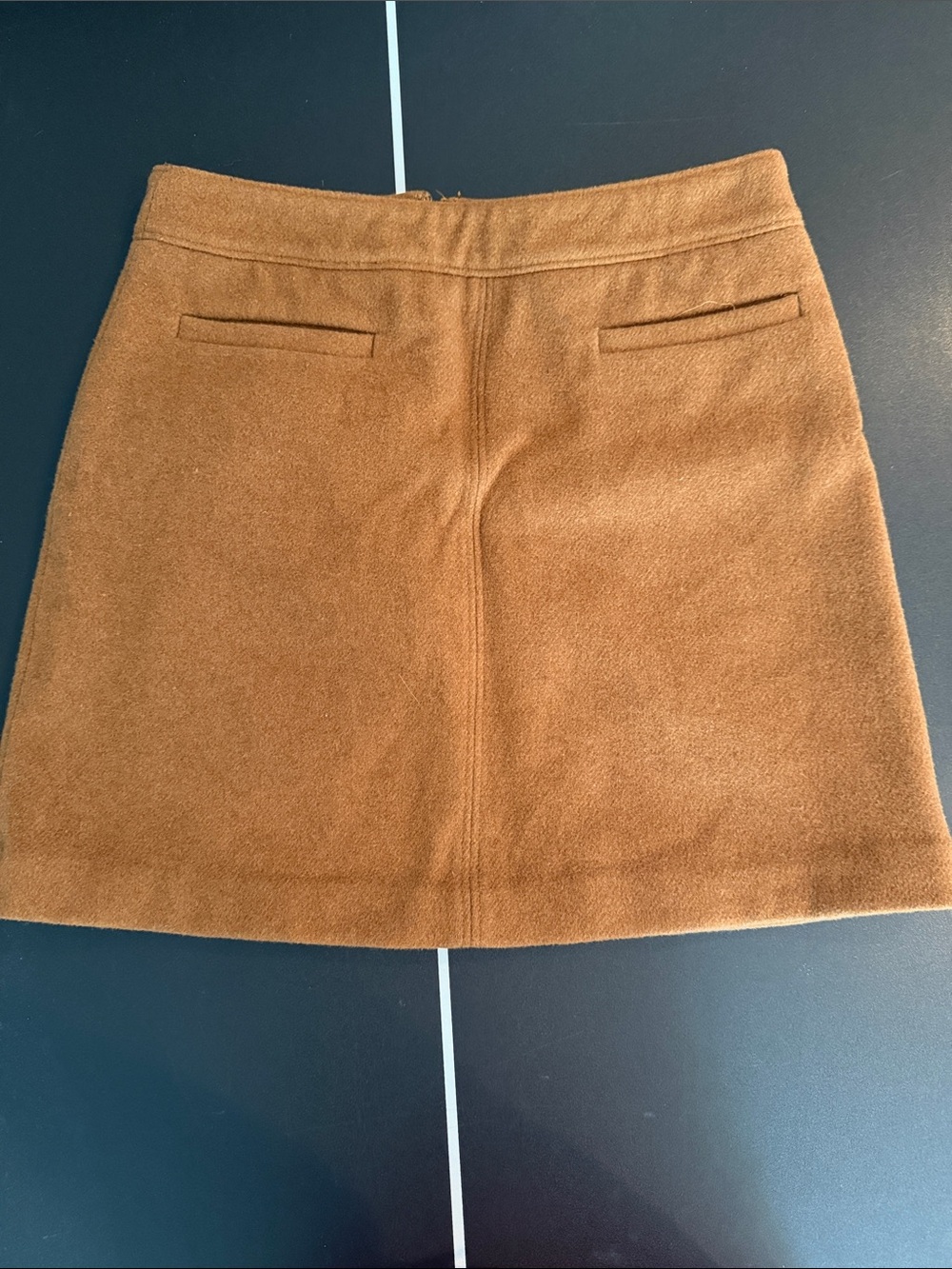 Loft Women's Wool Blend A-Line Mini Skirt - Camel-6